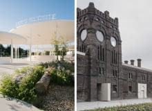 Z lewej: Targ w Błoniu. Proj. Pracownia Architektoniczna Aleksandra Wasilkowska  / z prawej: Galeria Sztuki Współczesnej PLATO w Ostrawie. Proj. KWK Promes