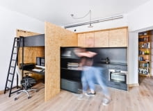 37-metrowe mieszkanie połączone z biurem. Jak udało się tyle zmieścić?
