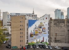 Mural Tytusa Brzozowskiego przy Próżnej 12 w Warszawie.