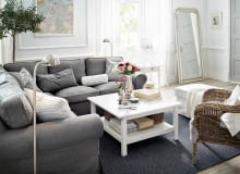 Salon w odcieniach szarości Salon w odcieniach szarości, kolory ścian