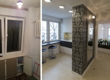 Kuchnia przed metamorfozą i po. aranżacja kuchni, wystrój kuchni, meble kuchenne