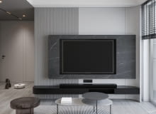 Małe mieszkanie w czerni i bieli Małe mieszkanie w czerni i bieli