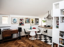 Kawalerka Łukasza ma 30 m kw. Znajduje się w budynku z 1961 roku na warszawskim Grochowie. Metamorfoza kawalerki 30 m2, proj. Zupart.com