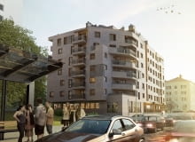 Wizualizacja budynku mieszkalnego przy ulicy Sandomierskiej w Kielcach, projekt: Tera Group Wizualizacja budynku mieszkalnego przy ulicy Sandomierskiej w Kielcach, projekt: Tera Group