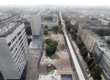 Koncepcja przebudowy Rynku Krowoderskiego w Krakowie; proj. Bartosz Dendura Pracownia Architektoniczna