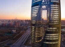 Wieżowiec Leeza Soho w Pekinie. Proj. Zaha Hadid Architects