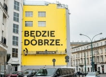 Będzie dobrze :) - mural od Good Looking Studio na Domu Towarowy Braci Jabłkowskich (ul. Bracka 25) w Warszawie Będzie dobrze :) - mural od Good Looking Studio na Domu Towarowy Braci Jabłkowskich (ul. Bracka 25) w Warszawie