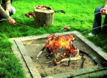 nOGROD , MIEJSCE NA OGNISKO , PIECZENIE KIELBASEKFOT. ANNA SLOMCZYNSKAPUBLIKACJA MAGNOLIA NR 9 (5) - 9 2012