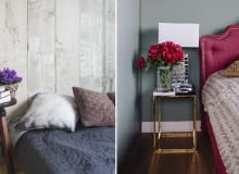Sypialnia przed metamorfozą i po niej. Od stylu rustykalnego do glamour - metamorfoza sypialni blogerki wnętrzarskiej