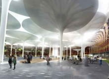 Centrum Masdaru, samowystarczalnego miasta przyszłości projektu LAVA,Laboratory for Visionary Architecture zrównoważone budownictwo, zjednoczone emiraty arabskie, foster, urbanistyka, miasto, abu dhabi