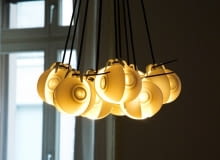 lampa z filiżanek lampa z filiżanek