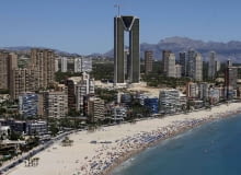 Wieżowiec In Tempo w Benidorm w Hiszpanii. Wieżowiec In Tempo w Benidorm w Hiszpanii.