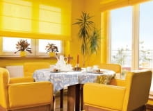 O kolorystyce mieszkania decydowała pani Beata, ekonomistka z dyplomem projektanta wnętrz. Pan Jarosław, radca prawny, postawił tylko jeden warunek - muszą być niebieskie kanapy. <BR /> MIESZKANIE. Większość mebli wykonał na zamówienie Andrzej Wierzbowski, stolarz pasjonat. Wraz z gospodarzami zaprojektował okrągły stół i krzesła-fotele. Na podłodze (we wszystkich pokojach) ułożono rudawe drewno doussie, tylko w przedpokoju i sypialni jest ciemny parkiet przemysłowy z drewna merbau.