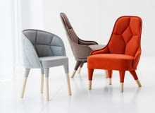 EMMA i EMILY: tapicerowane krzesła od Färg & Blanche krzesło, fotel