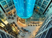 hotel, akwarium, design, radison