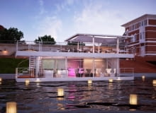 Wizualizacja pływającej restauracji w Gorzowie Wielkopolskim. Wizualizacja pływającej restauracji w Gorzowie Wielkopolskim.