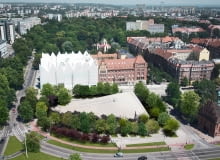 Projektowane zazielenienie Centrum Dialogu Przełomy