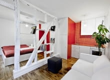 Kawalerka w Paryżu - 25 m2 kawalerka, małe mieszkanie, nowoczesne małe mieszkanie, jak urządzić małe mieszkanie