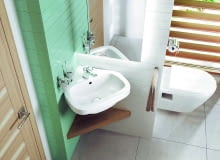 Narożne modele umożliwiają zagospodarowanie kącika, który często pozostaje niewykorzystany. DALIA, ścienna, 46 x 45,5 cm 208 zł Deante