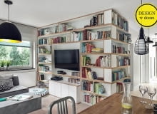 Mieszkanie w Gdańsku (3 pokoje, 60 m kw.) - salon; proj. Monika Potorska, Andrzej Kondratowicz, Anna Haśkiewicz.