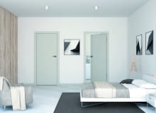 Wykorzystanie drzwi bezprzylgowych,  a obok – drzwi z odwrotną przylgą pomaga  rozwiązywać wszelkie dylematy w projektowaniu kłopotliwych miejsc, Uni 10