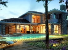 Elewacja ogrodowa, dom na dzisiejsze czasy Elewacja ogrodowa, dom na dzisiejsze czasy