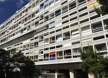 Jednostka Marsylska, proj. Le Corbusier - fasada zachodnia .
