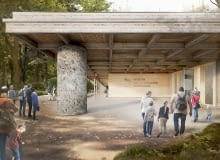 Pawilon ekspozycyjny Muzeum Archeologicznego w Biskupinie - strefa wejściowa. Proj. Prolog Pawilon ekspozycyjny Muzeum Archeologicznego w Biskupinie - strefa wejścia. Proj. Prolog