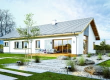 projekt domu parterowego projekty domów parterowych dom parterowy domy parterowe  projekt budowa domu