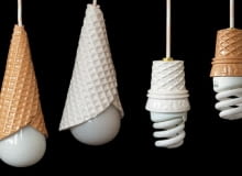 Lampy "Whippy" to zabawny i niezwykle oryginalny pomysł brytyjskiego duetu Mixko lampa, lody