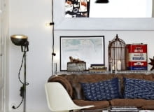 Wnętrza domu właścicieli Dusty Deco wnętrza, lofty, industrialny styl, biała podłoga