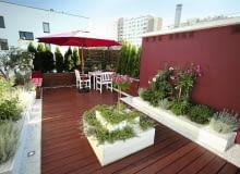 28.06.2010 WARSZAWA , TARAS DLA MIESIECZNIKA OGRODY , PROJEKTANT ELIZA ROZOWICZ ( RÓŻOWICZ ). FOT. WOJCIECH SURDZIEL / AGENCJA GAZETA SLOWA KLUCZOWE: OGRODNICTWO OGRODY TARASY