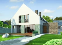 Projekt Intimo - widok domu od strony ulicy Projekt Intimo - widok domu od strony ulicy