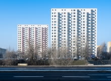 Termomodernizacja bloków na osiedlu Bolesława Chrobrego w Poznaniu, projekt: Ultra Architects Termomodernizacja bloków na osiedlu Bolesława Chrobrego w Poznaniu, projekt: Ultra Architects