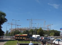 Budowa Stadionu Narodowego w Warszawie idzie pełną parą. Niebawem upłyną dwa lata od jej rozpoczęcia - a już za niecały rok stadion będzie gotowy. Prezentujemy najnowsze zdjęcia z budowy.