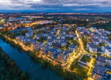 Widok na urbanistykę części osiedla Olimpia Port Widok na urbanistykę części osiedla Olimpia Port