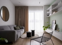 Minimalizm i kojąca kolorystyka - mieszkanie w Łodzi Minimalizm i kojąca kolorystyka - mieszkanie w Łodzi