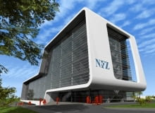 Wizualizacja nowej siedziby NFZ w Kielcach.