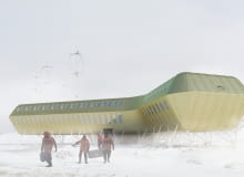 Nowy budynek Polskiej Stacji Antarktycznej im. H. Arctowskiego. Proj. Kuryłowicz & Associates.