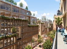 Wood City w Sztokholmie. Proj. Henning Larsen i White Arkitekter Wood City w Sztokholmie. Proj. Henning Larsen i White Arkitekter