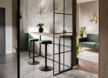 Industrialne mieszkanie z zieloną kuchnia Industrialne mieszkanie z zieloną kuchnia