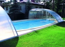 Przykrycia i zadaszenia. Osłony do basenu: zadaszenie z płyt poliwęglanowych. Przykrycia i zadaszenia. Osłony do basenu: zadaszenie z płyt poliwęglanowych.