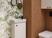 Wąska toaleta - pomysł na aranżację