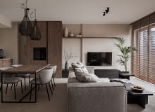 Aranżacja 52-metrowego mieszkania w stylu japandi - projekt pracowni TORGA Aranżacja 52-metrowego mieszkania w stylu japandi - projekt pracowni TORGA