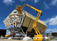 Montaż próbny nowego budynku głównego Polskiej Stacji Antarktycznej im. Henryka Arctowskiego