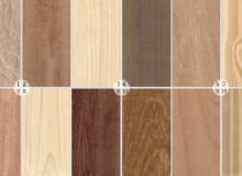 Tak wyglądają różne gatunki drewna: 1. Dąb europejski (Quercus petraea (Matt.) Liebl. i Quercus robur L.) 2. Iroko (Milicia excelsa (Welw.) C.C.Berg) 3. Jesion wyniosły (Fraxinus excelsior L.) 4. Mansonia (Mansonia altissima A.Chev.) 5. Meranti różowe (Shorea sp., np. Shorea acuminata Dyer) 6. Modrzew europejski (Larix decidua Mill.) 7. Okume (Aucoumea klaineana Pierre) 8. Świerk pospolity (Picea abies (L.) Karst.) 9. Tatażuba (Bagassa guianensis Aubl.) 10. Teak (Tectona grandis L.f.) 11. Toon (Toona ciliata M. Roem.) 12. Żywotnik (Thuja plicata Donn. ex D. Don) Tak wyglądają różne gatunki drewna: 1. Dąb europejski (Quercus petraea (Matt.) Liebl. i Quercus robur L.) 2. Iroko (Milicia excelsa (Welw.) C.C.Berg) 3. Jesion wyniosły (Fraxinus excelsior L.) 4. Mansonia (Mansonia altissima A.Chev.) 5. Meranti różowe (Shorea sp., np. Shorea acuminata Dyer) 6. Modrzew europejski (Larix decidua Mill.) 7. Okume (Aucoumea klaineana Pierre) 8. Świerk pospolity (Picea abies (L.) Karst.) 9. Tatażuba (Bagassa guianensis Aubl.) 10. Teak (Tectona grandis L.f.) 11. Toon (Toona ciliata M. Roem.) 12. Żywotnik (Thuja plicata Donn. ex D. Don)