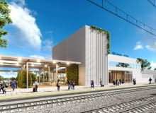 Dworzec kolejowy w Chełmie - widok od strony torów