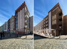 Stary Rynek w Gorzowie Wielkopolskim. Z lewej: stan obecny; Z prawej: propozycja BXB studio Stary Rynek w Gorzowie Wielkopolskim. Z lewej: stan obecny; Z prawej: propozycja BXB studio