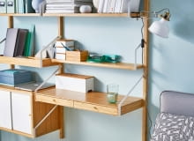 Biurko montowane do ściany SVALNÄS, bambus, szer. 150 cm 1160?zł IKEA