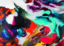 Bez tytułu, 128 x 165 cm, technika mieszana na płótnie, 2014 r. Bez tytułu, 128 x 165 cm, technika mieszana na płótnie, 2014 r.